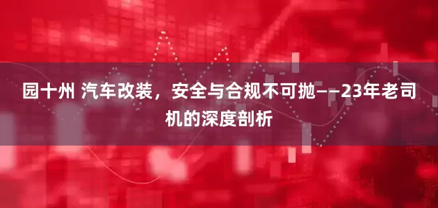 园十州 汽车改装，安全与合规不可抛——23年老司机的深度剖析